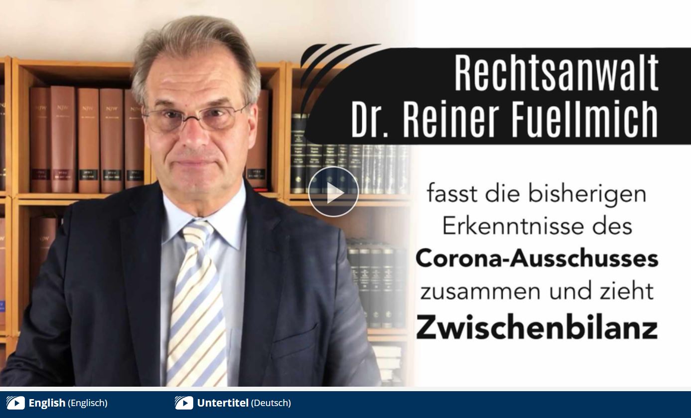Rechtsanwalt Dr. Reiner Fuellmich fasst die bisherigen Erkenntnisse des Corona Ausschusses zusammen und zieht Zwischenbilanz