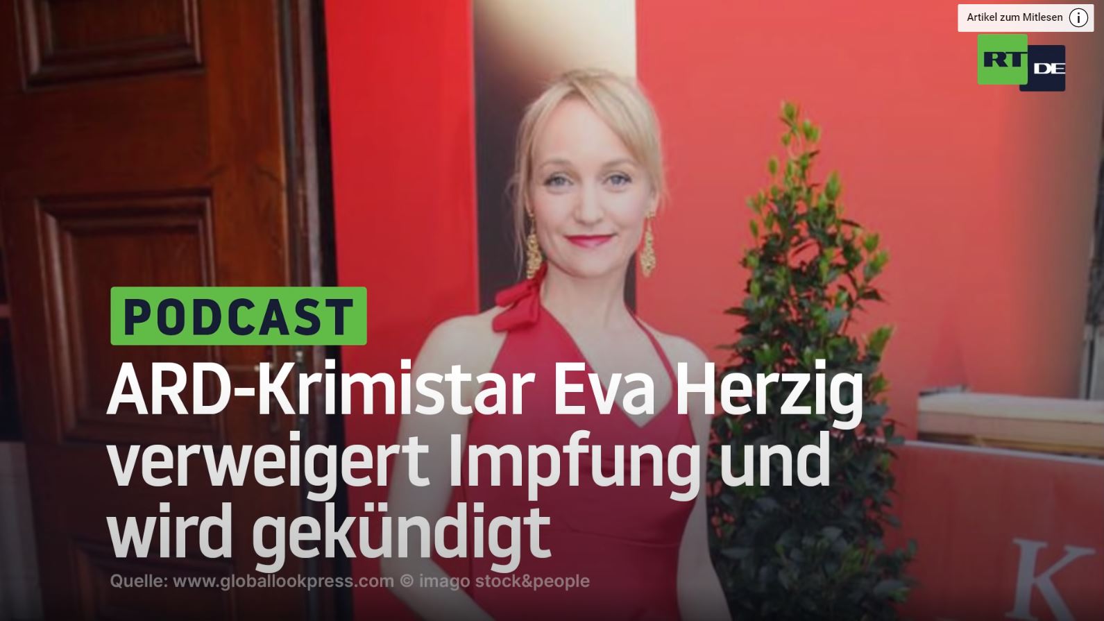ARD Krimistar Eva Herzig verweigert Impfung und wird gekündigt