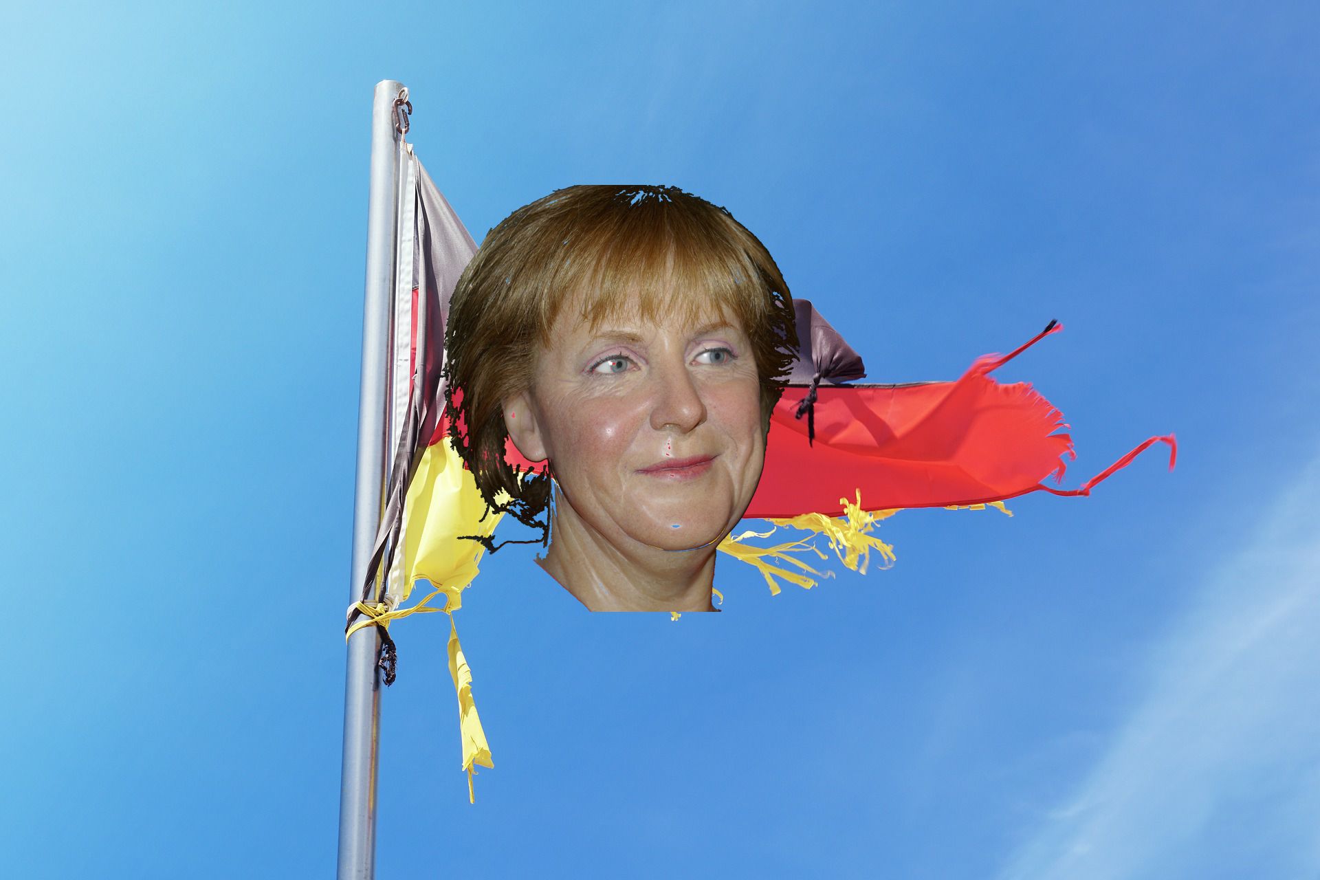 merkel deutschlandfahne