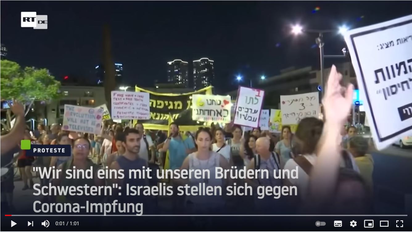 Eine Minderheit, aber laut und entschlossen – Israelis protestieren gegen Corona Impfung