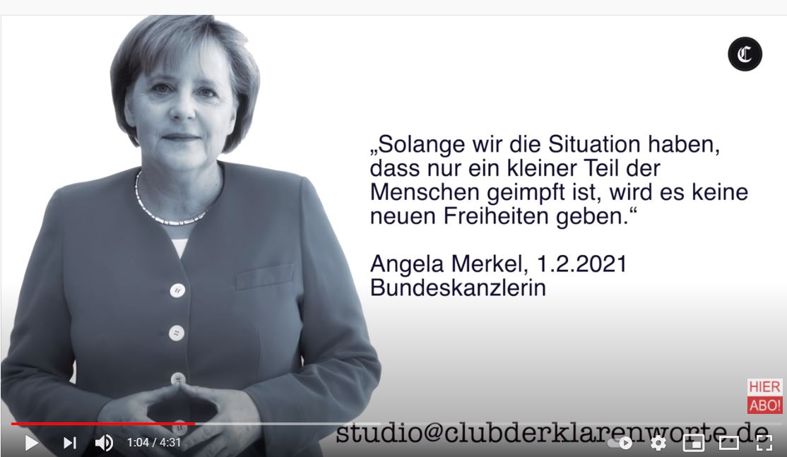 Merkel   Keine neuen Freiheiten bei geringer Durchimpfung.